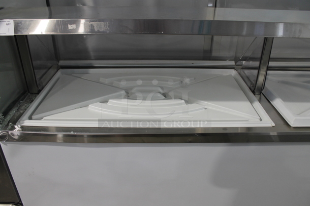 BRAND NEW SCRATCH AND DENT! Avantco 178CPW88HC Stainless Steel Commercial Ice Cream Dipping Cabinet w/ Poly Tub Collars. Tested and Working! - Image 2 of 6