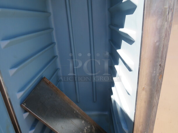 One Delfield 3 Door Refrigerator With 11 Racks On Casters. Working Not Cold. Model# 6076S. 115 Volt. 76X30X80. - Image 3 of 3