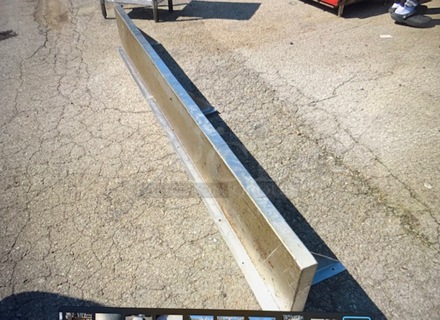 One Stainless Steel Shelf With Brackets. 96X12X13