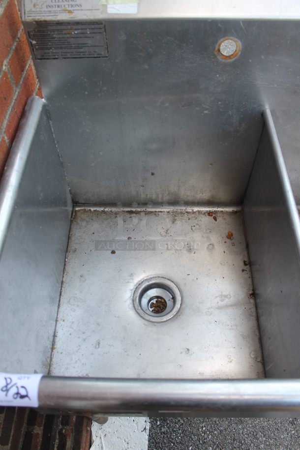 Eagle Stainless Steel Commercial 2 Bay Sink. Bays 18x21 - Image 2 of 3