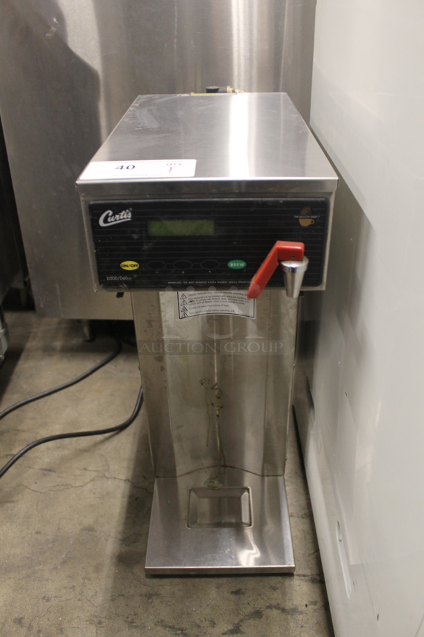 Curtis D500GT63A000 Stainless Steel Commercial Countertop Coffee Machine w/ Hot Water Dispenser. 120/220 Volts, 1 Phase.  - Image 1 of 6