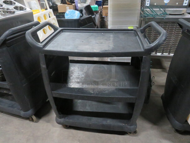 One Carlisle 3 Shelf Utility Cart On Casters. 36X18X36