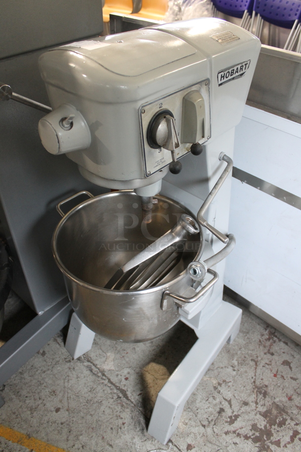 Hobart D 300 Metal Commercial Floor Style 30 Quart Planetary Dough Mixer w/ Stainless Steel Mixing Bowl and Paddle Attachment. 200 Volts, 3 Phase.  - Image 1 of 10