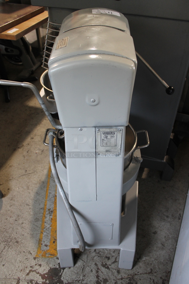 Hobart D 300 Metal Commercial Floor Style 30 Quart Planetary Dough Mixer w/ Stainless Steel Mixing Bowl and Paddle Attachment. 200 Volts, 3 Phase.  - Image 8 of 10
