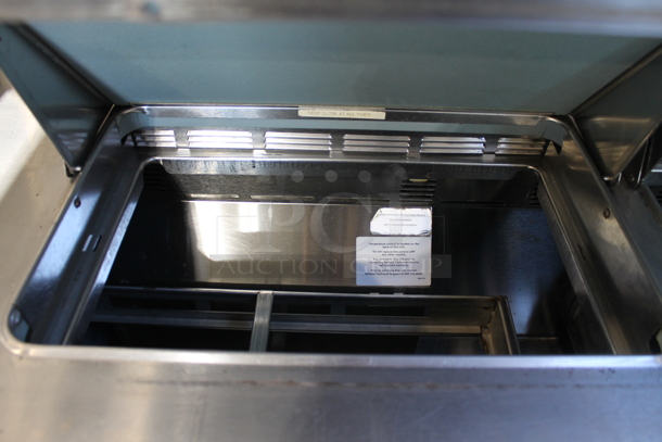 Delfield UCD4464N-12-DD5 Stainless Steel Commercial Sandwich Salad Prep Table Bain Marie Mega Top w/ 4 Drawers and 2 Tier Over Shelf. 115 Volts, 1 Phase. Tested and Working! - Image 4 of 8