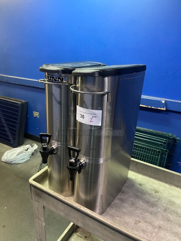 Nice! Bunn TDO-N-3.5 3.5 Gallon Narrow Commercial Iced Tea Dispenser with Pinch Tube Faucet NSF 6x15x22 - Image 2 of 9