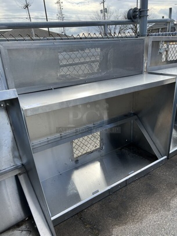 5' Stainless Steel Commercial Grease Hood w/ Make Up Fan Frame. 62x58x24 - Image 2 of 4