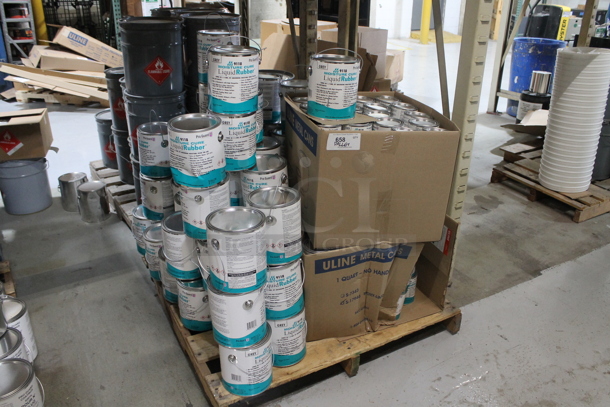 ALL ONE MONEY! PALLET LOT of Various Items Including Liquid Rubber. BUYER MUST REMOVE. - Image 2 of 4