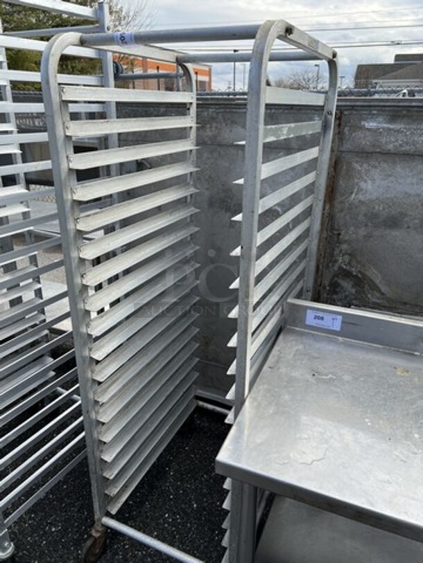 Metal Commercial Transport Pan Rack on Commercial Casters. 20.5x28x64 - Image 2 of 4