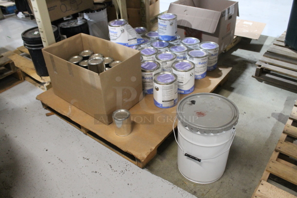 ALL ONE MONEY! THREE PALLET LOT of Various Items Including Liquid Rubber Dark Gray, and Gray Liquid Rubber. BUYER MUST REMOVE. - Image 4 of 7