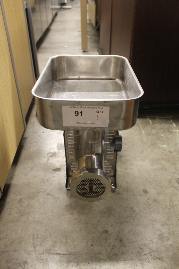 Weston 08-2201-W Stainless Steel Commercial Countertop #22 Size Meat Grinder w/ Tray. 120 Volts, 1 Phase. Tested and Working! - Image 2 of 6