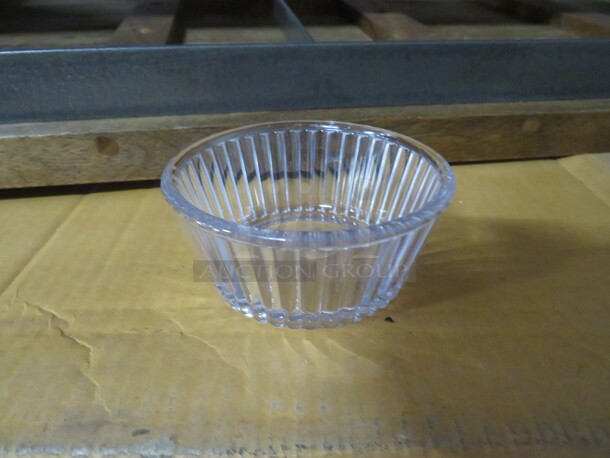 NEW 4.5oz Clear Fluted Ramekins. 12XBID