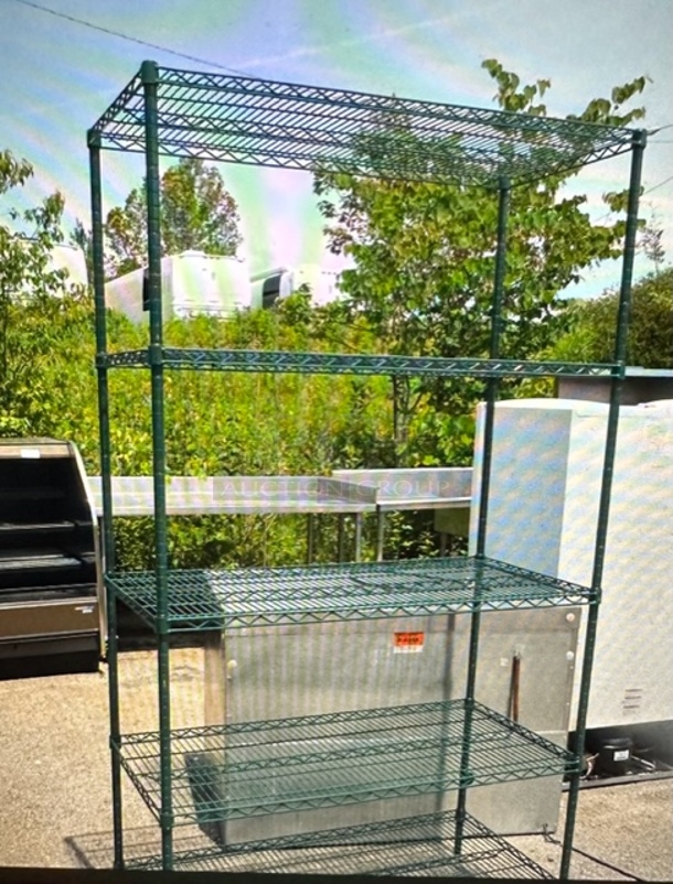 One NEW Green Metro Shelf With 5 Shelves. 48X24X86 - Image 1 of 1