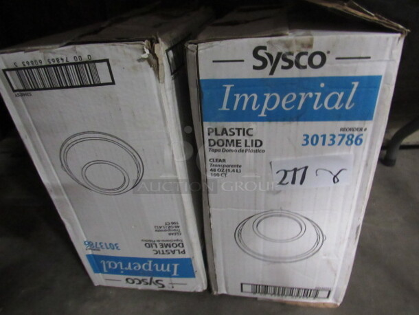 Sysco Poly Dome Lids. 2XBID