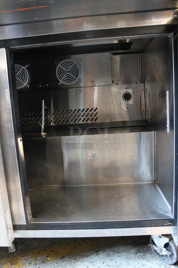 2015 Atosa MSF8306 Stainless Steel Commercial Sandwich Salad Prep Table Bain Marie Mega Top on Commercial Casters. 115 Volts, 1 Phase. Tested and Powers On But Does Not Get Cold - Image 5 of 7