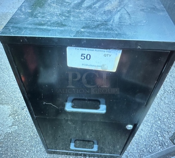 One 2 Drawer File Cabinet. 14X18X24 - Image 1 of 1