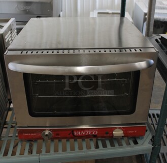 BRAND NEW SCRATCH AND DENT! Avantco 177CO14 Stainless Steel Commercial Countertop Electric Powered Quarter Size Convection Oven. 120 Volts, 1 Phase. Tested and Working!