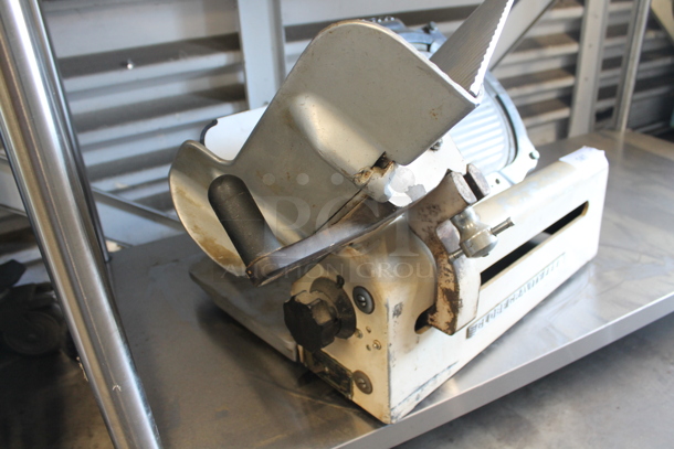 Globe Stainless Steel Commercial Countertop Automatic Meat Slicer w/ Blade Sharpener. 115 Volts, 1 Phase. Tested and Working! - Image 3 of 6