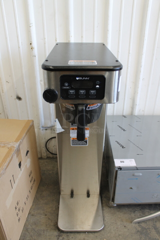 BRAND NEW SCRATCH AND DENT! 2022 Bunn ICB-DV Stainless Steel Commercial Iced Tea Machine w/ Brew Basket. 120 Volts, 1 Phase. 