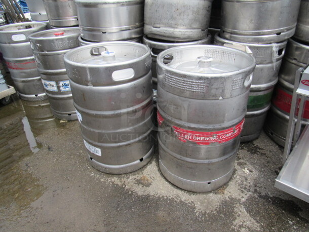 Assorted Stainless Steel 15.5 Gallon KEG.  2XBID