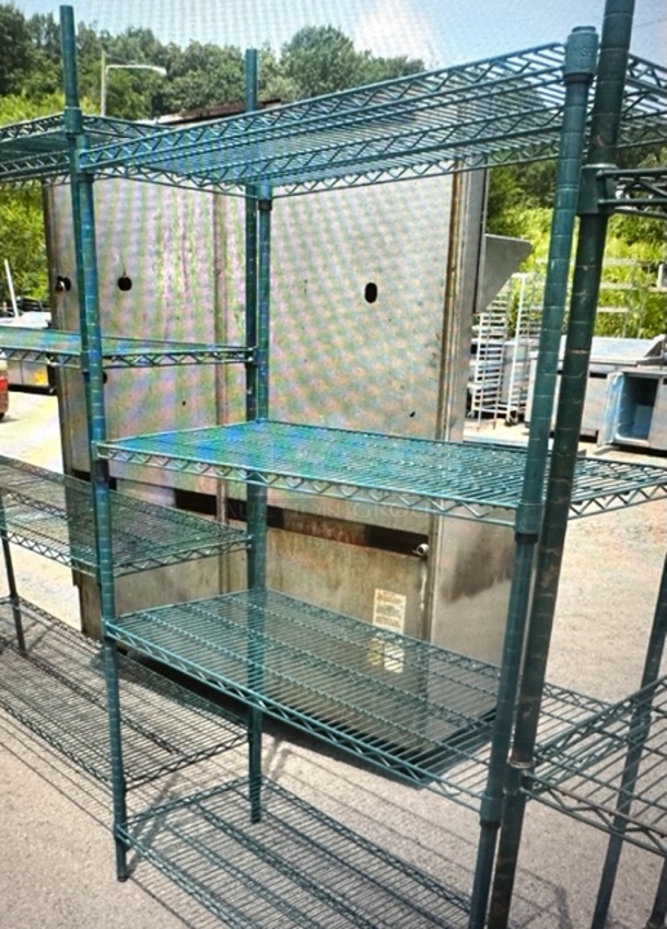 One Green Metro Shelf With 4 Shelves. 42X18X65 - Image 1 of 1