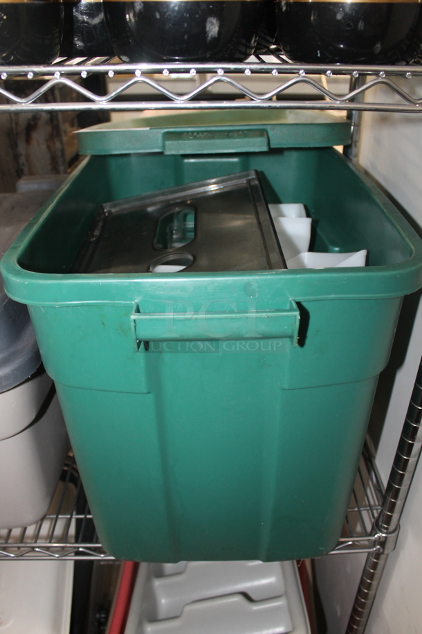 ALL ONE MONEY! Green Poly Bin w/ Poly Contents - Image 1 of 4