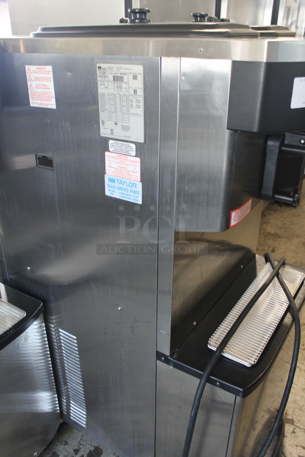 2013 Taylor C723-33 Stainless Steel Commercial Water Cooled Floor Style 2 Flavor w/ Twist Soft Serve Ice Cream Machine on Commercial Casters. 208-230 Volts, 3 Phase. - Image 7 of 11