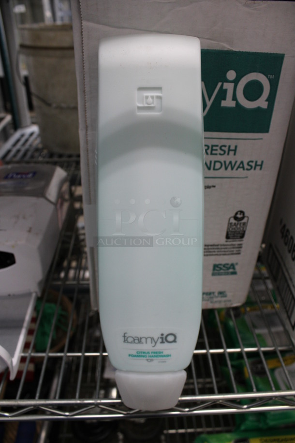 4 BRAND NEW IN BOX! Foamy IQ Citrus Fresh Foaming Handwash Dispensers. 3.5x4x12. 4 Times Your Bid!