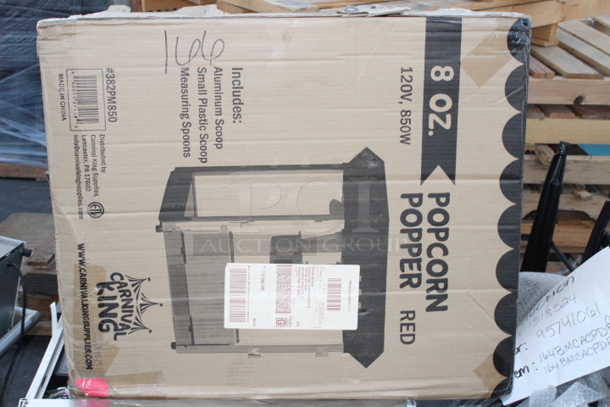 BRAND NEW SCRATCH & DENT! Carnival King PM850 8 oz. Commercial Popcorn Machine / Popper - 120V, 850W. Glass windows are broken. Unit is still in original packaging. 	 - Image 2 of 2