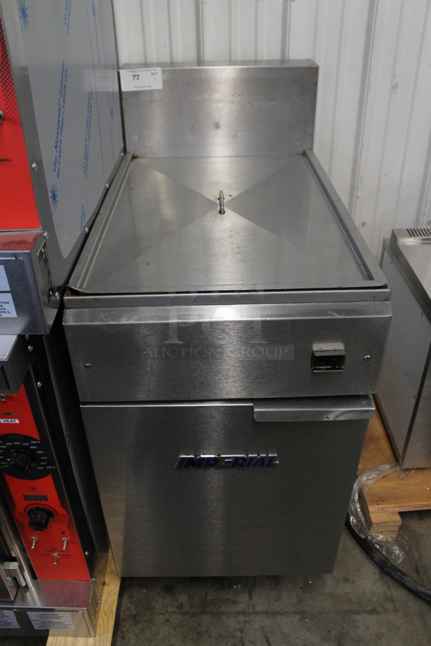 Imperial IFS-75-E Stainless Steel Commercial Floor Style Electric Powered Deep Fat Fryer. 208/240 Volts, 3 Phase