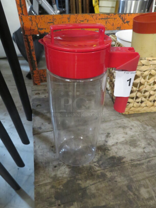 One Poly Pitcher With Lid. - Image 1 of 1
