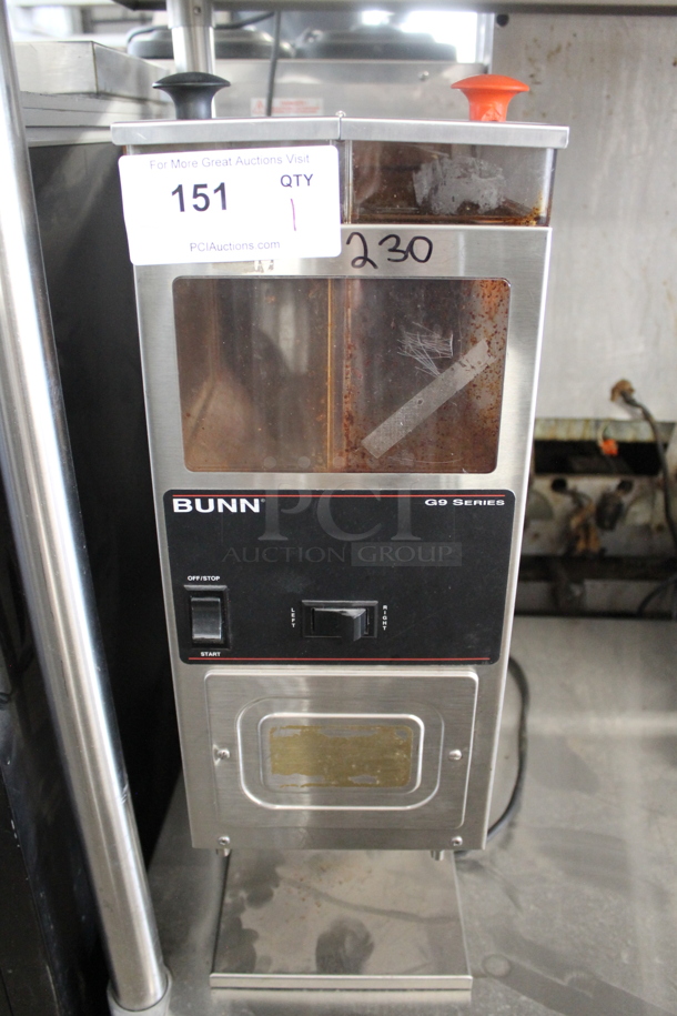 Bunn  G9-2 HD Stainless Steel Commercial Countertop Coffee Bean Grinder. 120 Volts, 1 Phase. Tested and Working! - Image 1 of 7