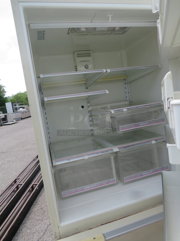 One WORKING Amana Refrigerator/Freezer. Model# B222RL. 115 Volt. 33X32X67.5 - Image 2 of 3