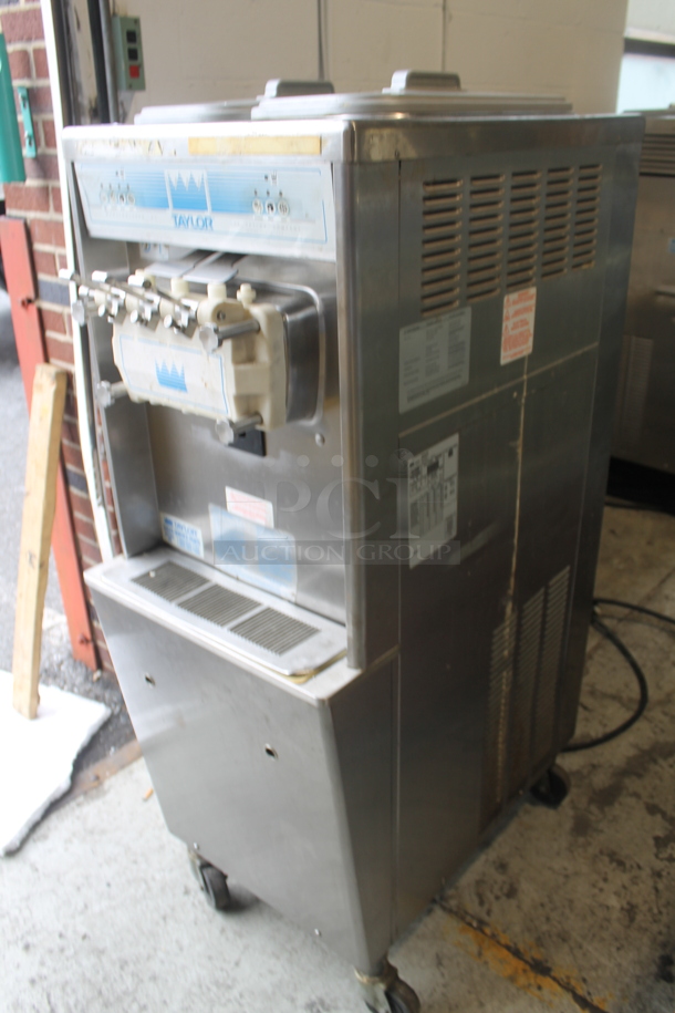 Taylor 794-33 Stainless Steel Commercial Floor Style Air Cooled 2 Flavor w/ Twist Soft Serve Ice Cream Machine on Commercial Casters. 208-230 Volts, 3 Phase. - Image 3 of 7