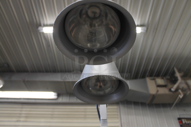 Metal Commercial Countertop 2 Head Warming Lamp. Tested and Working! - Image 3 of 4
