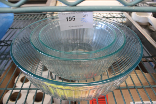 3 Glass Bowls. Includes 11x11x4.5. 3 Times Your Bid! - Image 3 of 3