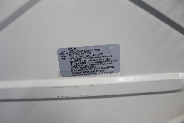 Rival RO188 Metal Roaster Oven. No Lid. 120 Volts,  Phase. - Image 4 of 4