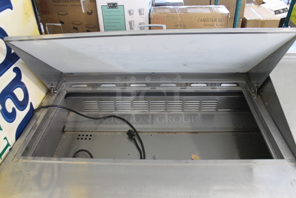Everest EPBR3 Stainless Steel Commercial Sandwich Salad Prep Table Bain Marie Mega Top on Commercial Casters. 115 Volts, 1 Phase. Tested and Powers On But Does Not Get Cold - Image 5 of 12