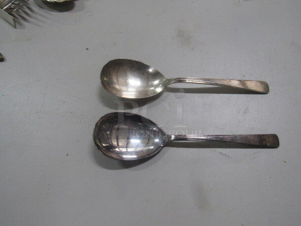 Silver Serving Spoons. 2XBID.