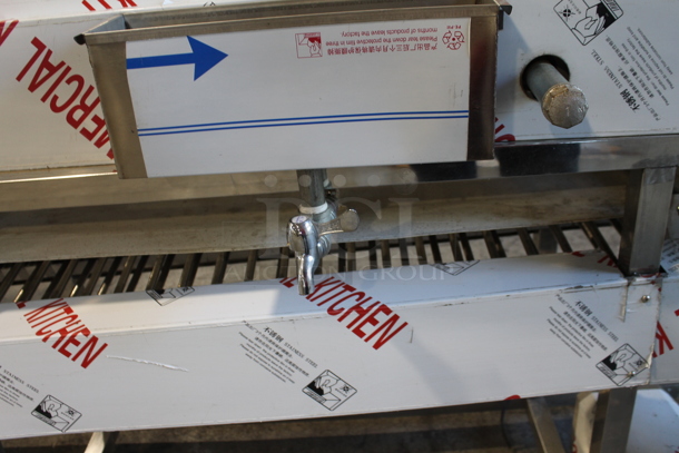 JM-500 Stainless Steel Commercial Floor Style Conveyor Liquid Filling Machine w/ Steam Chamber for Bao Bun Dumplings. 110-220 Volts.  - Image 7 of 9