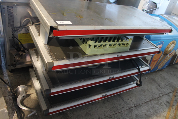 Hatco GR2SDH-48T Stainless Steel Commercial 3 Tier Warming Display Merchandiser. 120/208-240 Volts.  - Image 3 of 9