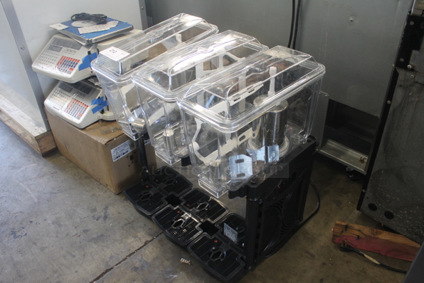 LIKE NEW! 2023 Carnival King 382RBD3G3 Stainless Steel Commercial Countertop Triple 3 Gallon Bowl Refrigerated Beverage Dispenser. 120 Volts, 1 Phase. Unit Has Only Been Used a Few Times! Tested and Working! - Image 3 of 8