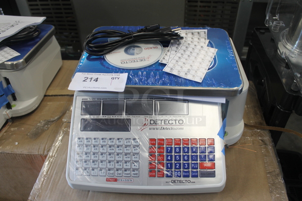 BRAND NEW IN BOX! Detecto DL1060 Metal Commercial Countertop 60 Pound Capacity Food Portioning Scale. Tested and Working! - Image 1 of 7