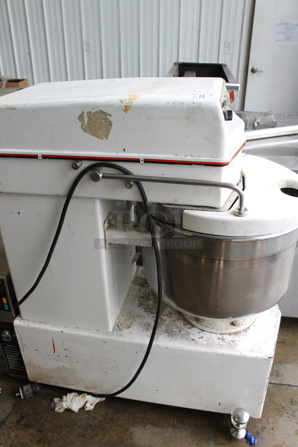 Thunderbird ASP-40 Metal Commercial Spiral Mixer w/ Stainless Steel Mixing Bowl and Dough Hook Attachment.  220 Volts, 3 Phase.  - Image 4 of 5