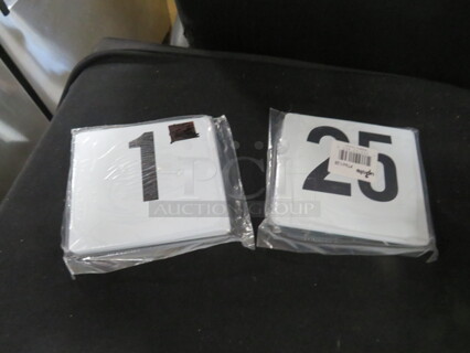 NEW Update Plastic Table Numbers 1-25. #PTN4/1-25. 2XBID