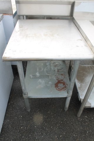 Stainless Steel Commercial Table w/ Metla Under Shelf. 