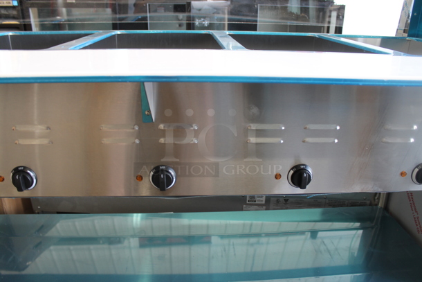 BRAND NEW SCRATCH AND DENT! Avantco 177STE5S Stainless Steel Commercial Electric Powered 5 Bay Steam Table w/ Under Shelf. 208/240 Volts, 1 Phase.  - Image 4 of 7