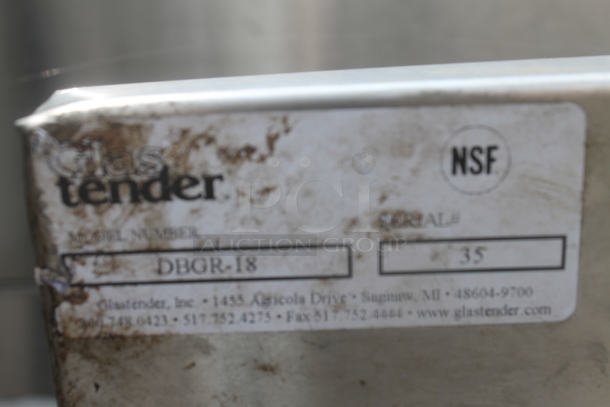 Glastender DBGR-18 Stainless Steel Commercial Drain Board w/ Back Splash and Under Shelf. - Image 4 of 4