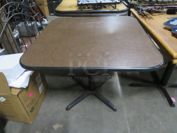 One Laminate Table Top On A Pedestal Base. 36X36X30 - Image 1 of 1