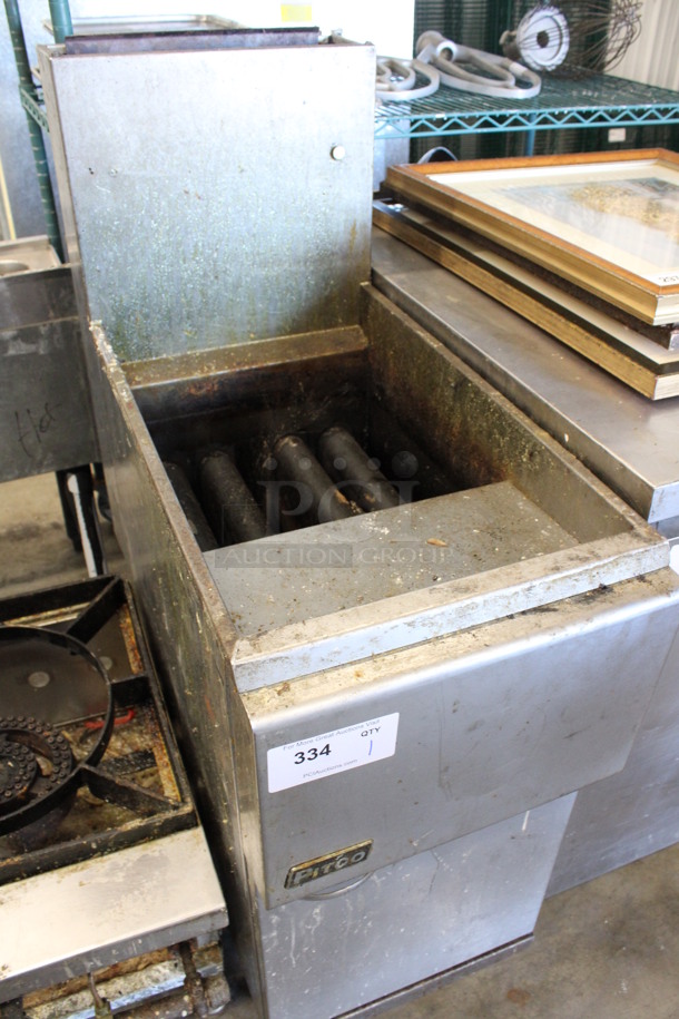 Pitco Frialator Model 15C Stainless Steel Commercial Floor Style Natural Gas Powered Deep Fat Fryer. 122,000 BTU. 15x32x47 - Image 4 of 6